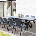 GRES - tavolo da giardino allungabile in alluminio e gres