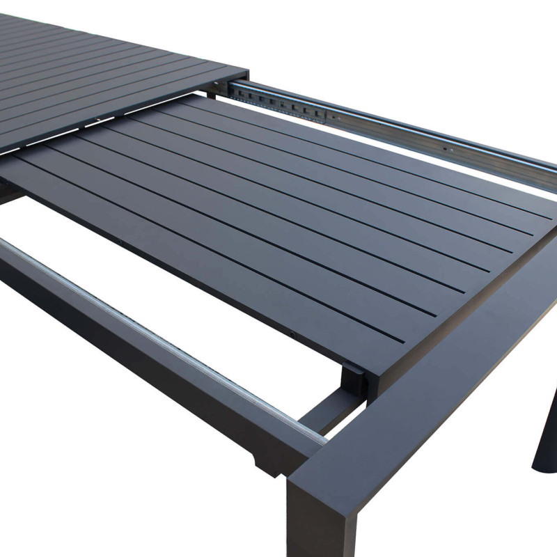 EQUITATUS - tavolo da giardino allungabile in alluminio da 160