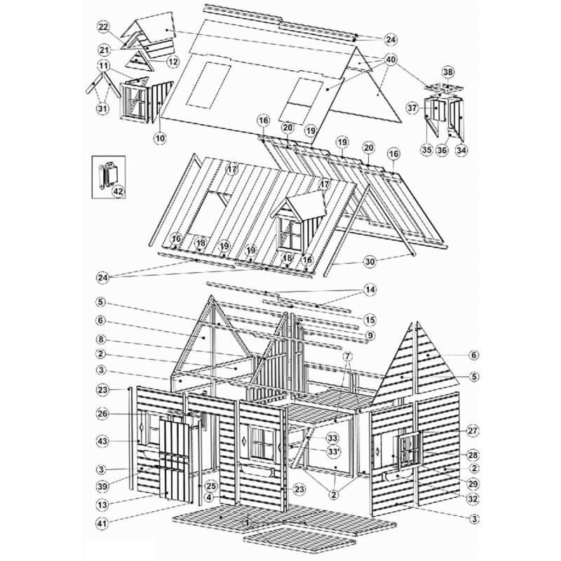 DADE - casetta in legno per bambini