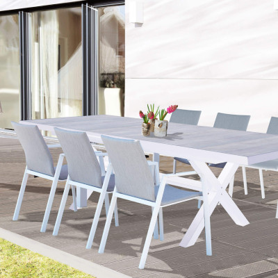 GRES - tavolo da giardino allungabile in alluminio e gres
