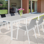 EQUITATUS - tavolo da giardino allungabile in alluminio da 135