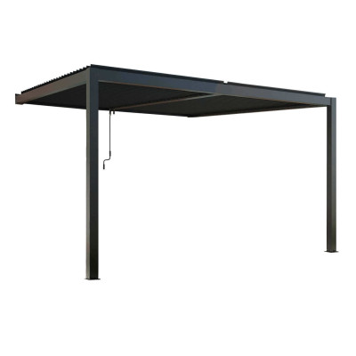 NIMBUS - pergola bioclimatica addossata in alluminio 4 x 4 m