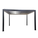 FIREBOLT - pergola bioclimatica motorizzata con led in alluminio 4 x 4 m