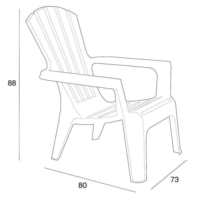 MARYLAND - poltrona da giardino in plastica