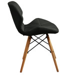 NAOMIE - sedia moderna in ecopelle e legno set da 4