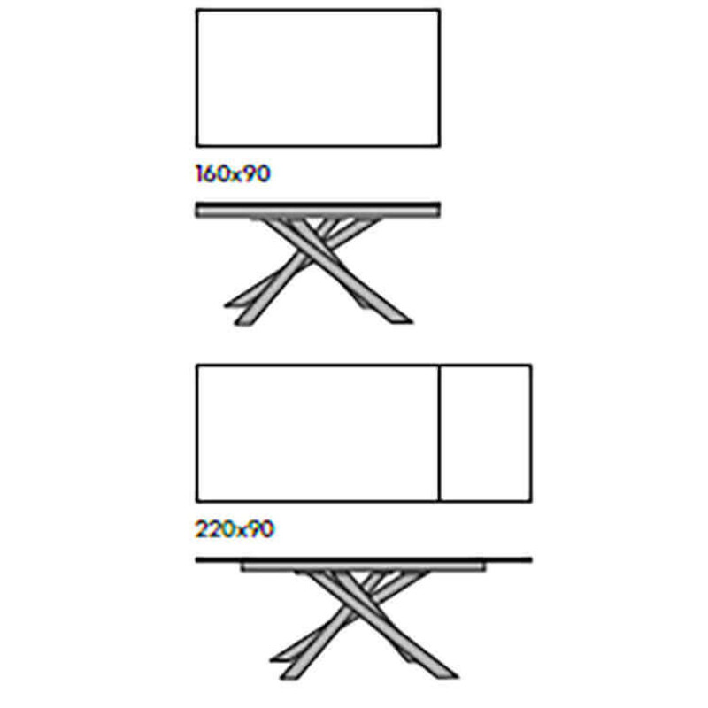 CARINA - tavolo da pranzo allungabile