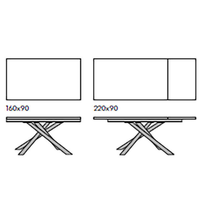 CANOPUS - tavolo da pranzo allungabile