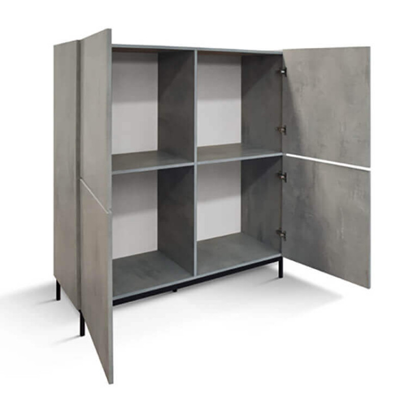 CERBERO - credenza moderna con ante ammortizzate con piedini