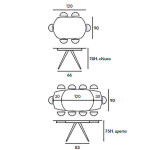 EUDORA - tavolo da pranzo allungabile