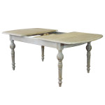 CROSS - tavolo vintage allungabile in legno con piano stondato
