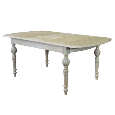 CROSS - tavolo vintage allungabile in legno con piano stondato