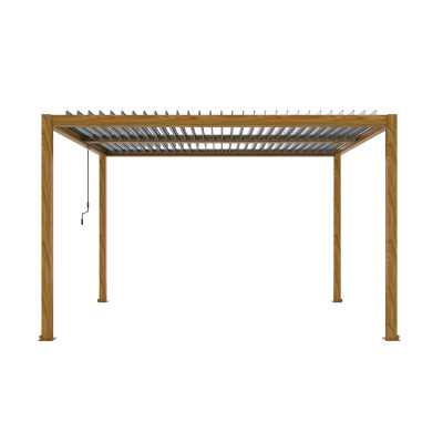 COMET - pergola bioclimatica 3 x 4 effetto legno