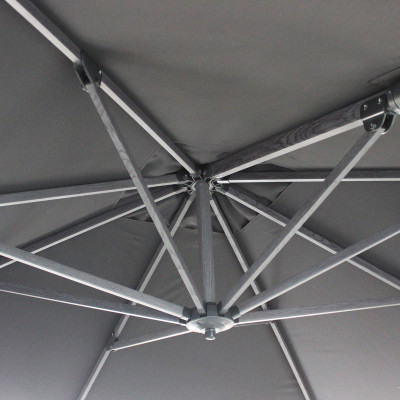 LIFT - ombrellone da giardino decentrato 3 x 3 con palo effetto legno