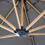 LIFT - ombrellone da giardino decentrato 3 x 4 con palo effetto legno