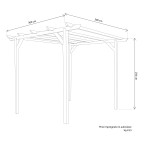 PIP - pergola da giardino in legno di pino impregnato in autoclave