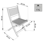 ORATOR - sedia da giardino pieghevole in legno di teak