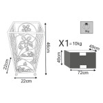 Portaombrelli in acciaio cm 22 x 46 h