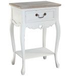 FABIEN - mobiletto 1 cassetto in legno di paulownia shabby chic