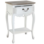 FABIEN - mobiletto 1 cassetto in legno di paulownia shabby chic