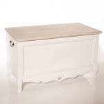 Baule in legno di paulownia shabby chic