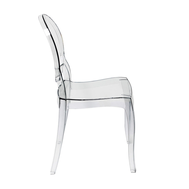 MELODIE - sedia moderna in policarbonato trasparente set da 4