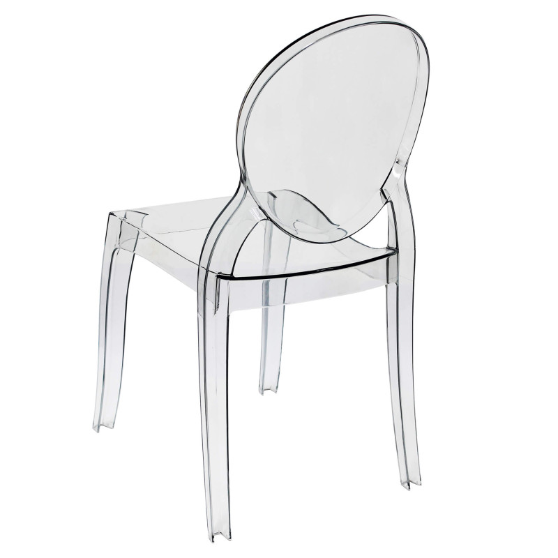 MELODIE - sedia moderna in policarbonato trasparente set da 4