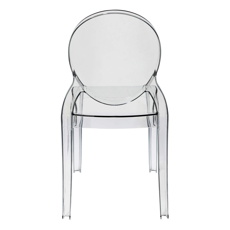 MELODIE - sedia moderna in policarbonato trasparente set da 6