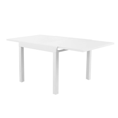 JERRI - set tavolo in alluminio cm 90/180 x 90 x 75 h con 6 poltrone Lotus
