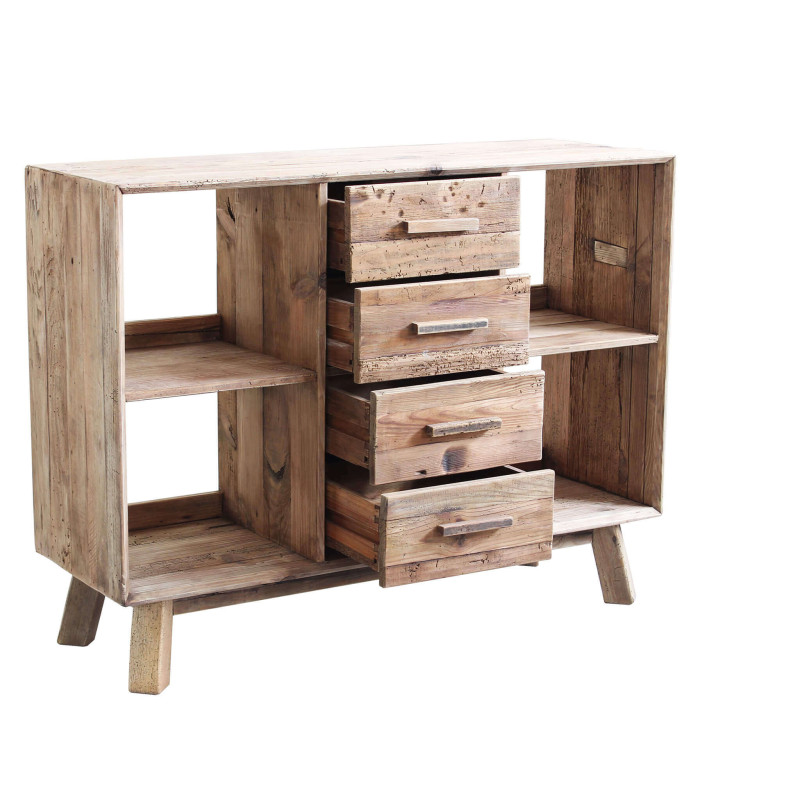 PINUS - credenza con 4 cassetti