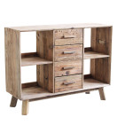 PINUS - credenza con 4 cassetti