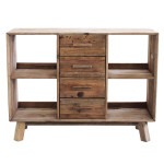 PINUS - credenza con 4 cassetti