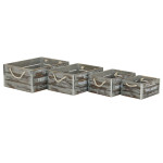 GREYSON - set di 4 cassette in legno