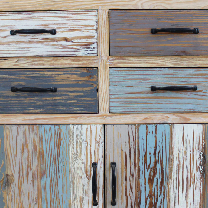 COLORWOOD - credenza due antine in legno colorato