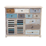 COLORWOOD - credenza multicassetto in legno colorato