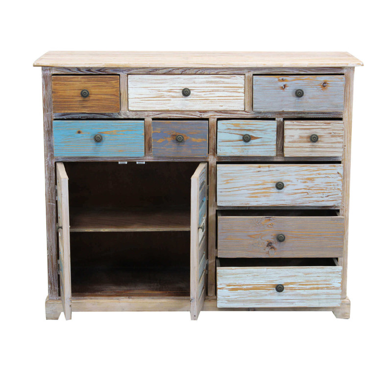 COLORWOOD - credenza multicassetto in legno colorato