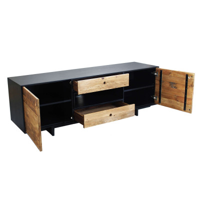 PINUS BLACK - porta tv in pino riciclato