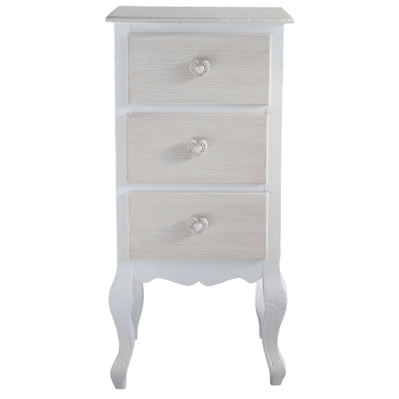 LOUNGY - mobiletto 3 cassetti shabby chic