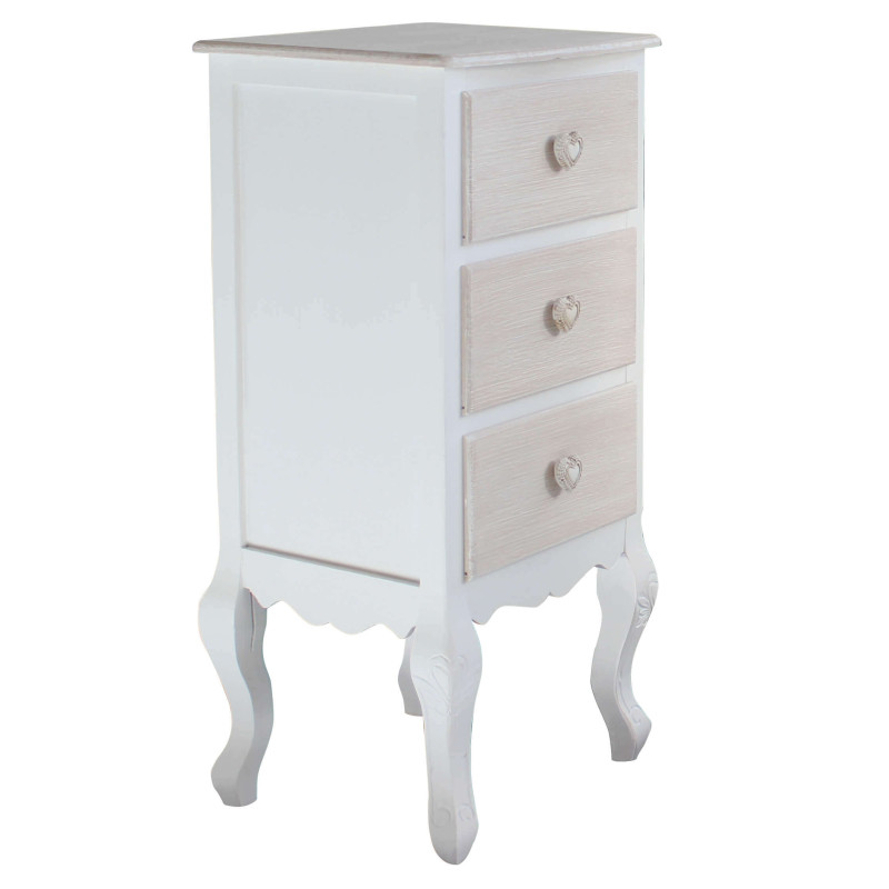 LOUNGY - mobiletto 3 cassetti shabby chic