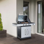 PIROS - barbecue a gas 3 fuochi + 1 esterno in acciaio inox