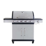 PIROS - barbecue a gas 5 fuochi + 1 esterno in acciaio inox