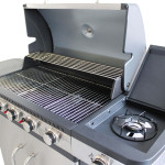 PIROS - barbecue a gas 5 fuochi + 1 esterno in acciaio inox