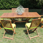 CAESAR - set tavolo in alluminio e teak cm 150/200 x 90 x 78 h con 6 sedie e 2 poltrone Dresda