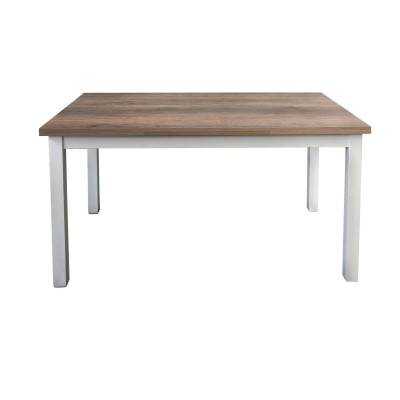 BLAKE - tavolo da pranzo moderno allungabile in acciaio e legno da 130 x 80
