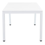 OMEN - set tavolo in alluminio e teak cm 150 x 90 x 74 h con 4 poltrone Aulus