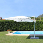 BACTRUS - ombrellone da giardino decentrato 3 x 3 m