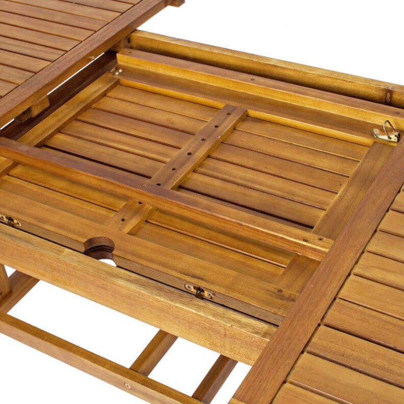TURRIS - tavolo da giardino allungabile in legno massiccio di acacia 150/200