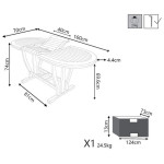 TURRIS - tavolo da giardino allungabile in legno massiccio di acacia 120/160