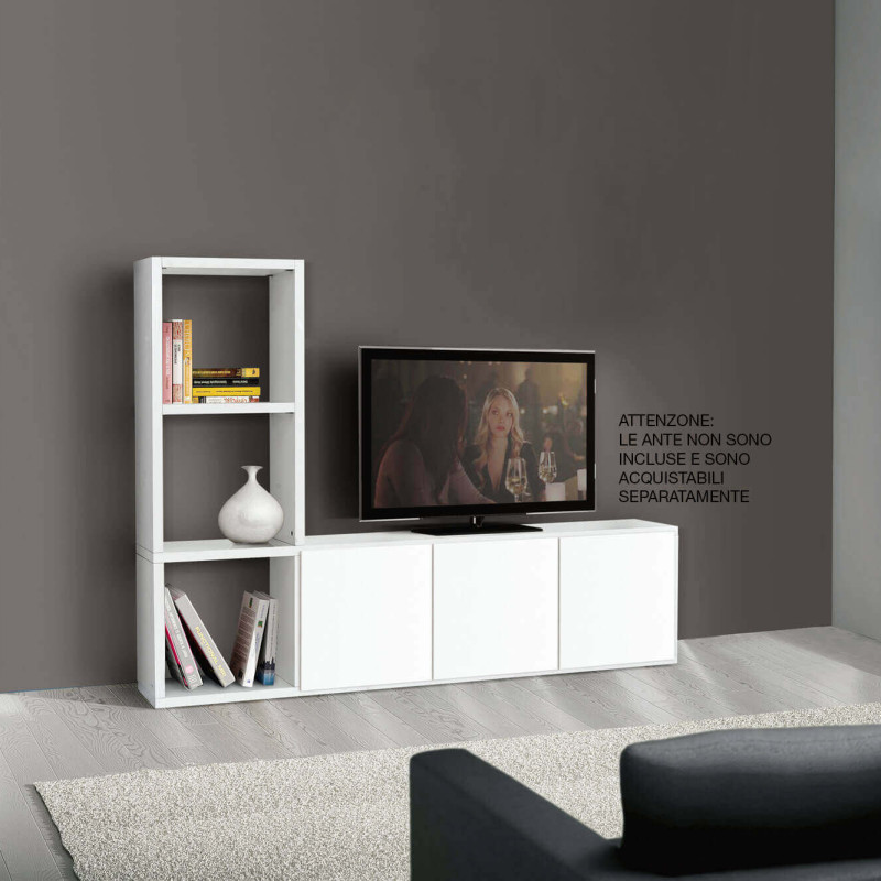 BEVERLY - mobile porta tv moderno in legno frassinato