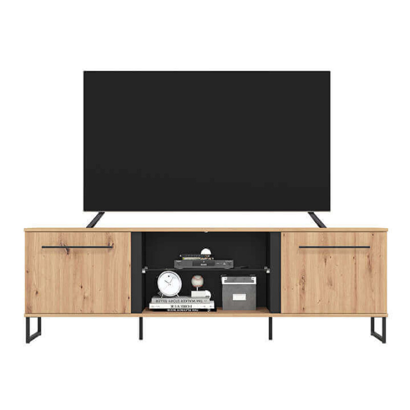 DODO - porta tv moderno colore rovere con 2 ante