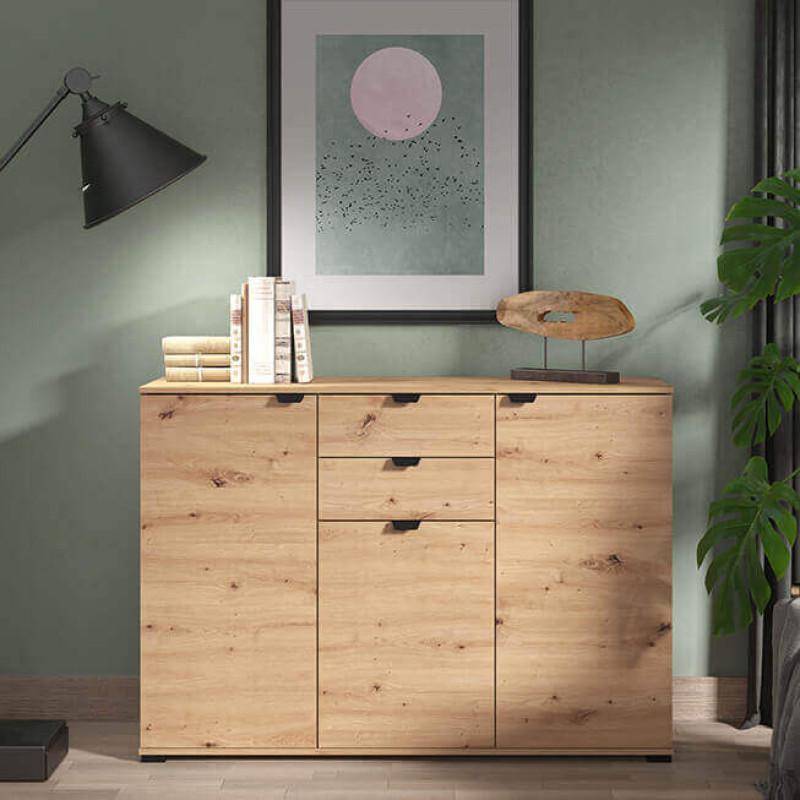 ONE - credenza moderna con 3 ante e 2 cassetti